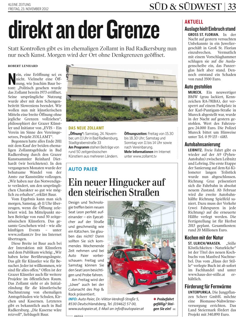 01 KLEINEZEITUNG SUEDSTEIER 20121123 Prod-Nr 163838   Seite 32