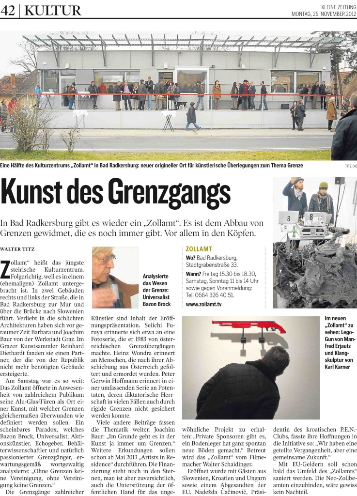 01 KLEINEZEITUNG GRAZ 20121126 Prod-Nr 163922   Seite 42     25.