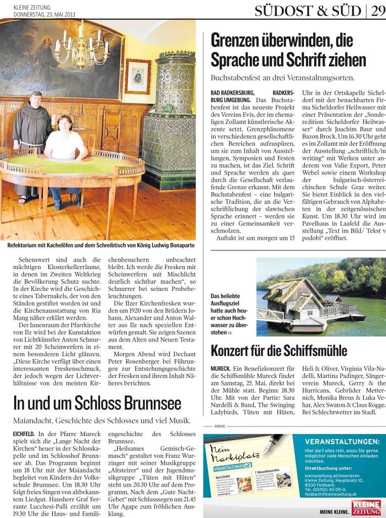 01 KLEINEZEITUNG SUEDOSTSTEIER 20130523 Prod-Nr 180098   Seite 2